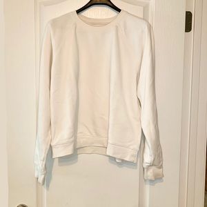 Everlane Cream Off-white French Terry Crewneck Sweatshirt Large